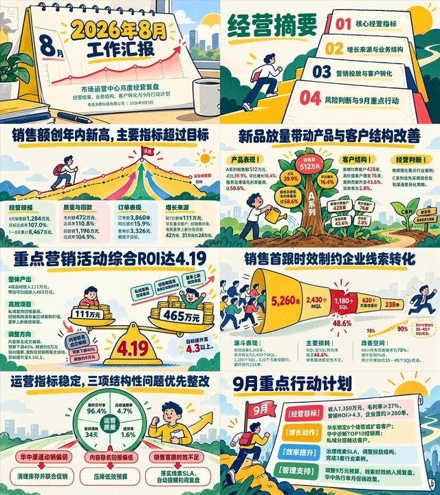 工作汇报风格 2：彩色手绘风
